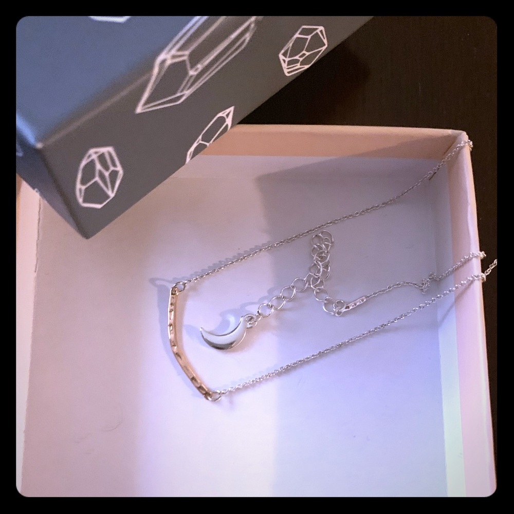 silver and rosegold necklace, unworn, original box